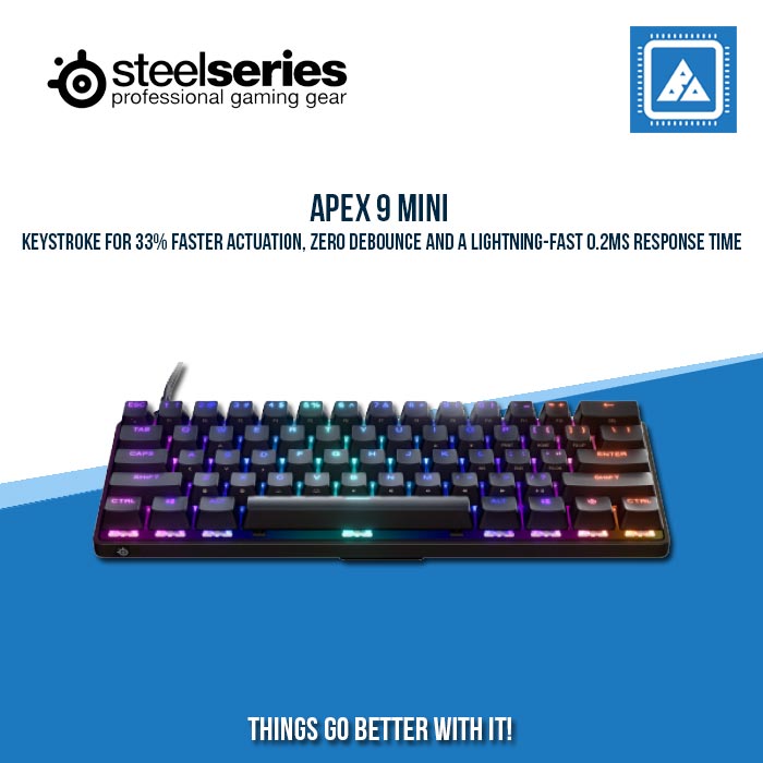 STEELSERIES APEX 9 MINI RGB MECHANICAL GAMING KEYBOARD STEELSERIES APEX 9 MINI RGB MECHANICAL GAMING KEYBOARD